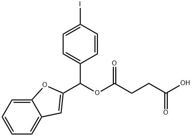 Succinic acid hydrogen 1-[α-(2-benzofuranyl)-p-iodobenzyl] ester Structure