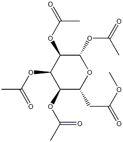 β-D-Allopyranose pentaacetate Structure