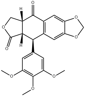 (5R)-5,8,8aβ,9-Tetrahydro-5β-(3,4,5-trimethoxyphenyl)furo[3',4':6,7]naphtho[2,3-d]-1,3-dioxole-6(5aβH),9-dione Structure