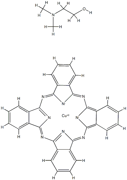 Copper, [29H,31H-phthalocyaninato( 2-)-N29,N30,N31,N32]-, chlorosulfonyl sulfo derivs., compds. with 2-(dimethylamino)ethanol Structure