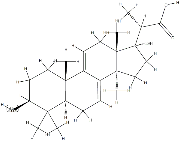 (20S)-3β-Hydroxy-4,4,14α-trimethyl-5α-pregna-7,9(11)-diene-20-carboxylic acid Structure