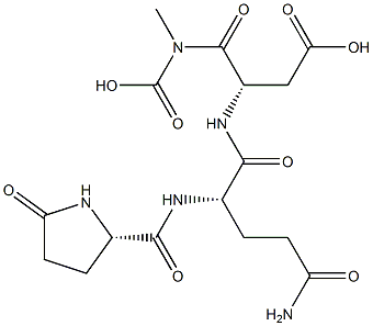 gamma-(pyroglutamyl-glutamyl-asparaginyl-glycine)amide Structure