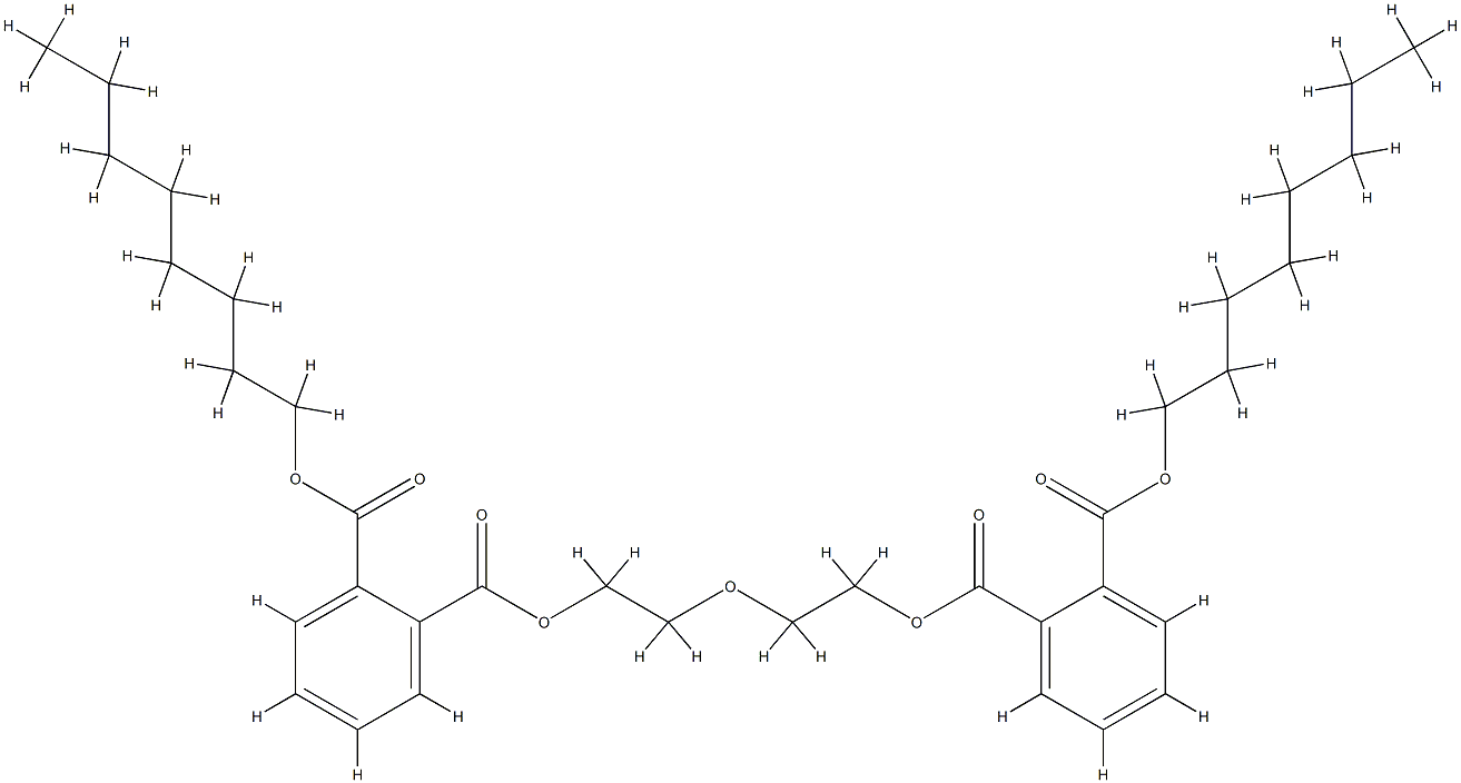 2-[2-(2-octoxycarbonylbenzoyl)oxyethoxy]ethyl octyl benzene-1,2-dicarb oxylate Structure