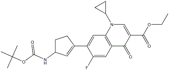 7-[3-[(tert-Butoxycarbonyl)amino]cyclopenta-1-enyl]-6-fluoro-1-cyclopropyl-1,4-dihydro-4-oxoquinoline-3-carboxylic acid ethyl ester
