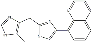 4-(8-Quinolinyl)-2-(5-methyl-1H-imidazol-4-ylmethyl)thiazole
