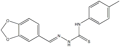 2-[(E)-1,3-benzodioxol-5-ylmethylidene]-N-(4-methylphenyl)-1-hydrazinecarbothioamide