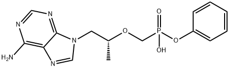phenyl hydrogen ((((R)-1-(6-amino-9H-purin-9-yl)propan-2-yl)oxy)methyl)phosphonate Struktur