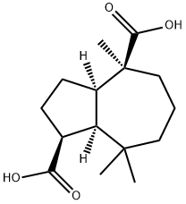 (1S,3aα,8aα)-Decahydro-4,8,8-trimethyl-1β,4β-azulenedicarboxylic acid Structure