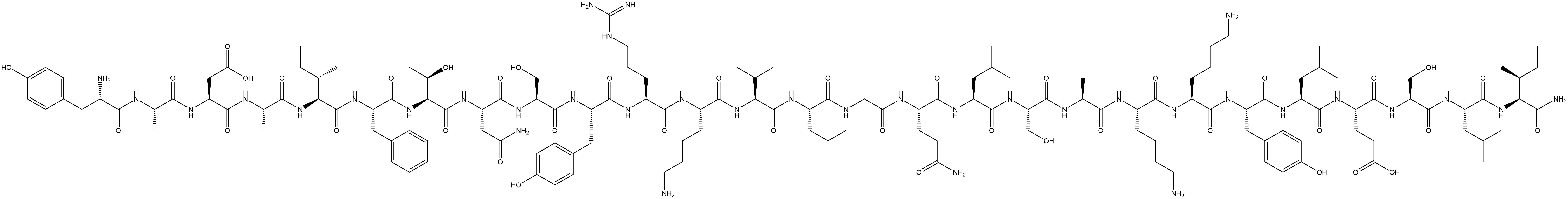 GRF-PHI heptacosapeptide amide Structure