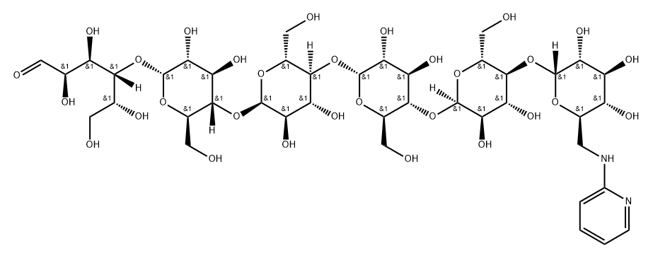 O-6-deoxy-6-((2-pyridyl)amino)-alpha-D-glucopyranosyl-(1-4)-O-alpha-D-glucopyranosyl-(1-4)-O-alpha-D-glucopyranosyl-(1-4)-O-alpha-D-glucopyranosyl-(1-4)-O-alpha-D-glucopyranosyl-(1-4)-D-glucitol Structure