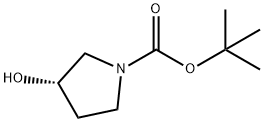 (S)-1-N-叔丁氧羰基-3-羟基吡咯烷, 101469-92-5, 结构式