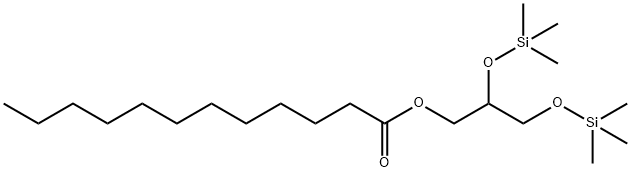 Lauric acid 2,3-bis(trimethylsilyloxy)propyl ester Structure