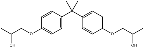 1,1'-isopropylidenebis(p-phenyleneoxy)dipropan-2-ol Structure