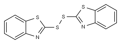 2,2'-ジベンゾチアゾリルジスルフィド 化学構造式