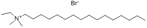 エチルヘキサデシルジメチルアンモニウムブロミド 化学構造式