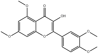 3-Hydroxy-3,4, 5,7-tetramethoxyflavone Structure