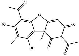 2,6-Diacetyl-1,2,3,9b-tetrahydro-7,9-dihydroxy-8,9b-dimethyldibenzofuran-1,3-dion