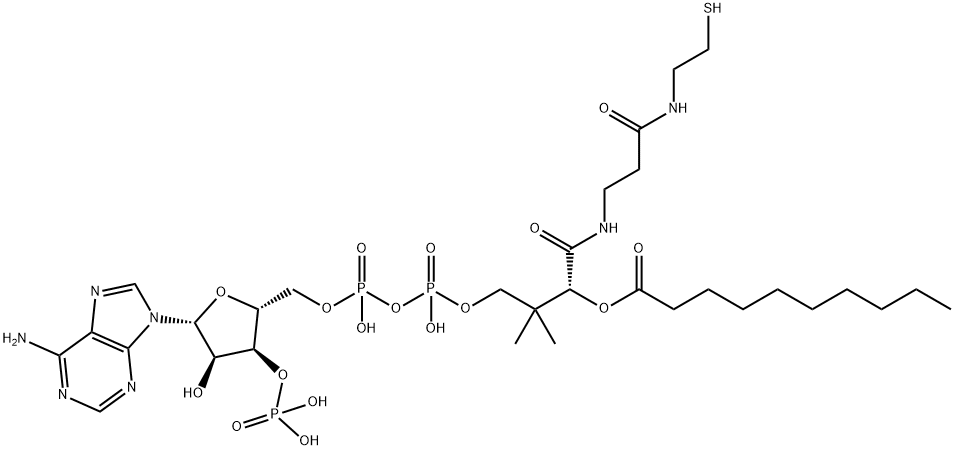 N-DECANOYL COENZYME A (C10:0) Structure
