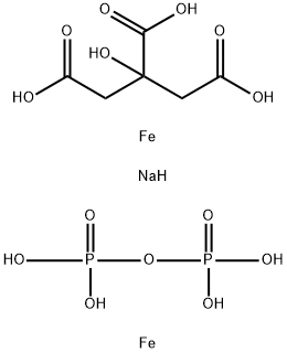 焦磷酸铁钠, 1332-96-3, 结构式