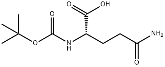 N-(tert-Butoxycarbonyl)-L-glutamine Structure