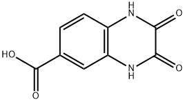 1,2,3,4-tetrahydro-2,3-dioxoquinoxaline-6-carboxylic acid Struktur