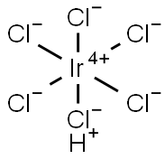 Hexachloroiridic acid hexahydrate Structure