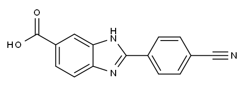 2-(4-Cyanophenyl)-1H-benzimidazole-5-carboxylic acid Structure