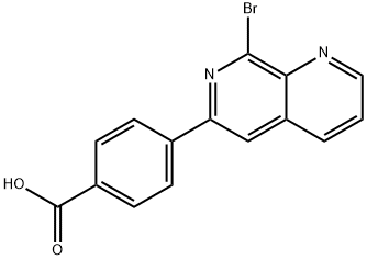 4-(8-Bromo-[1,7]naphthyridin-6-yl)-benzoic acid Struktur
