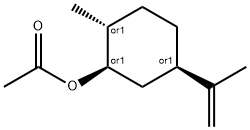 rel-(1R*)-2α*-メチル-5β*-(1-メチルエテニル)シクロヘキサン-1β*-オールアセタート 化学構造式