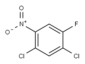 2,4-ジクロロ-5-フルオロニトロベンゼン 化学構造式