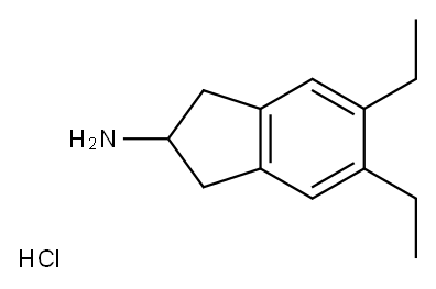 5,6-Diethyl-2,3-dihydro-1H-inden-2-amine hydrochloride Structure