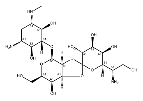 O-6-Amino-6-deoxy-L-glycero-D-galacto-hepto-pyranosyliden-(1-2-3)o-beta-D-talopyranosyl-(1-5)-2-deoxy-N-methyl-D-streptamin