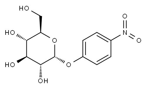 4-ニトロフェニルα-D-グルコピラノシド 化学構造式