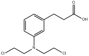 3-[3-[bis(2-chloroethyl)amino]phenyl]propanoic acid Structure