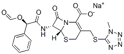 Natrium-[6R-[6α,7β(R*)]]-7-[[(formyloxy)phenylacetyl]amino]-3-[[(1-methyl-1H-tetrazol-5-yl)thio]methyl]-8-oxo-5-thia-1-azabicyclo[4.2.0]oct-2-en-2-carboxylat