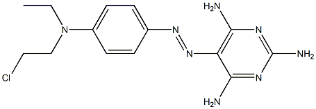 5-[[p-[(2-Chloroethyl)ethylamino]phenyl]azo]pyrimidine-2,4,6-triamine Structure