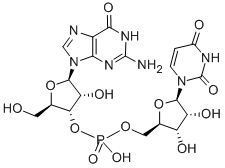 guanylyl-(3'-5')-uridine Structure