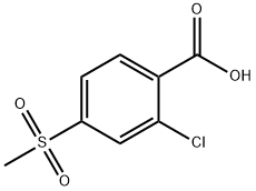 4-[メチルスルホニル]-2-クロロ安息香酸 化学構造式