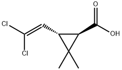 3-(2,2-Dichloroethenyl)-2,2-dimethylcyclopropanecarboxylic acid Structure
