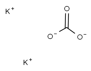 炭酸カリウム 化学構造式