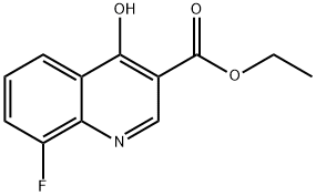 ETHYL 1,4-DIHYDRO-8-FLUORO-4-OXOQUINOLINE-3-CARBOXYLATE Struktur