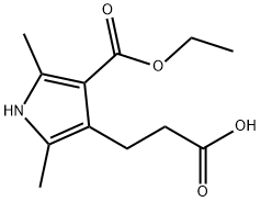 3-(4-ethoxycarbonyl-2,5-dimethyl-1H-pyrrol-3-yl)propanoic acid Structure