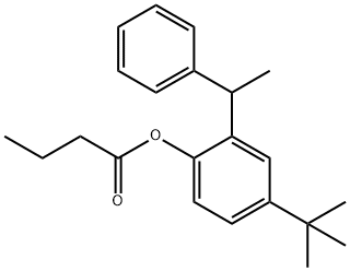 [2-(1-phenylethyl)-4-tert-butyl-phenyl] butanoate Structure
