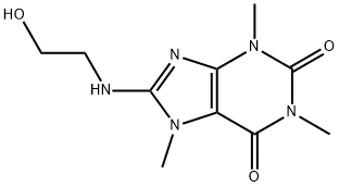 3,7-Dihydro-8-(2-hydroxyethylamino)-1,3,7-trimethyl-1H-purine-2,6-dione Structure