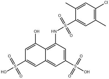 8-(2,5-dimethyl-4-chlorophenylsulfonamido)-1-naphthol-3,6-disulfonic acid Structure