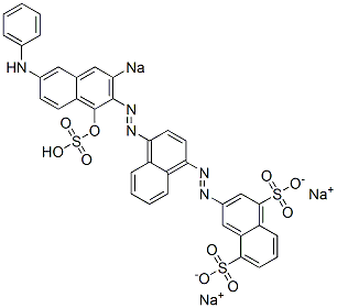 3-[[4-[(1-Hydroxy-6-phenylamino-3-sodiosulfo-2-naphthalenyl)azo]-1-naphthalenyl]azo]naphthalene-1,5-disulfonic acid disodium salt Structure