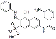 sodium 7-[(3-aminobenzoyl)amino]-4-hydroxy-3-(phenylazo)naphthalene-2-sulphonate Structure
