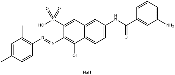 sodium 7-[(3-aminobenzoyl)amino]-3-[(2,4-dimethylphenyl)azo]-4-hydroxynaphthalene-2-sulphonate Structure