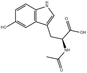 N-acetyl-5-hydroxy-L-tryptophan Struktur