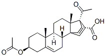 14,21-Cyclo-17.alpha.-pregna-5,20-diene-16.alpha.-carboxylic acid, 17-acetyl-3.beta.-hydroxy-, acetate Structure